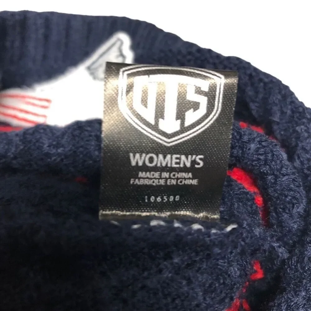 New England Patriots NFL Stocking Hat Womens Navy and Red